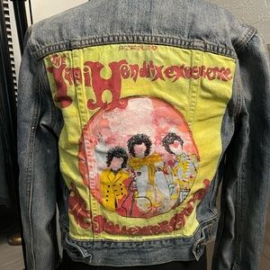 BDG custom hand painted Jimi Hendrix Studded Denim